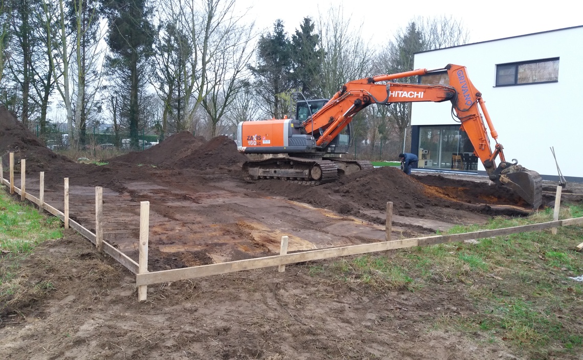 Funderingswerken: vloerplaat voor woning