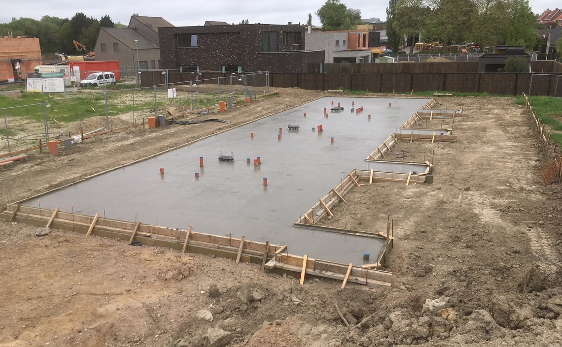 Funderings- en rioleringswerken sociale woningen