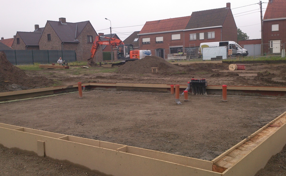 Funderingswerken: vloerplaat privé-woning
